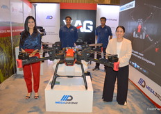 The Megadrone team showcased their large drones.